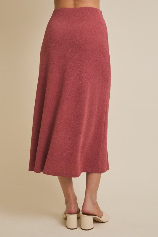 FLARE HEM MAXI SKIRT