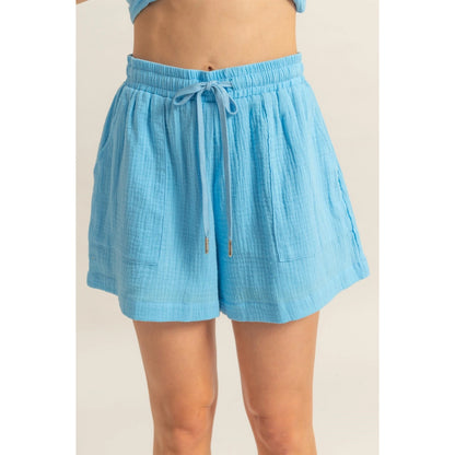 DOUBLE GAUZE FLOWY SHORTS