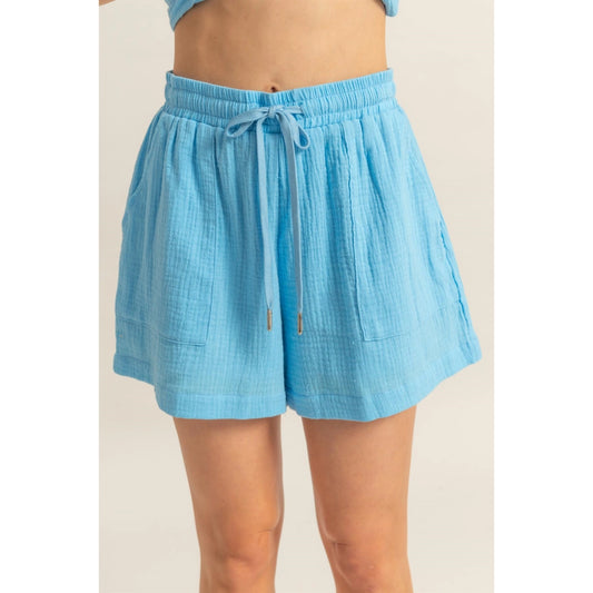 DOUBLE GAUZE FLOWY SHORTS