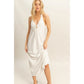 STRIPED HALTER MAXI DRESS
