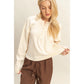MINERAL WASHED LONG SLEEVE HENLEY TOP