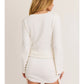 LONG SLEEVE HIGH NECK HEM SWEATER