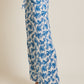 WAIST ELASTIC FRONT SELF TIE FLORAL PANTS