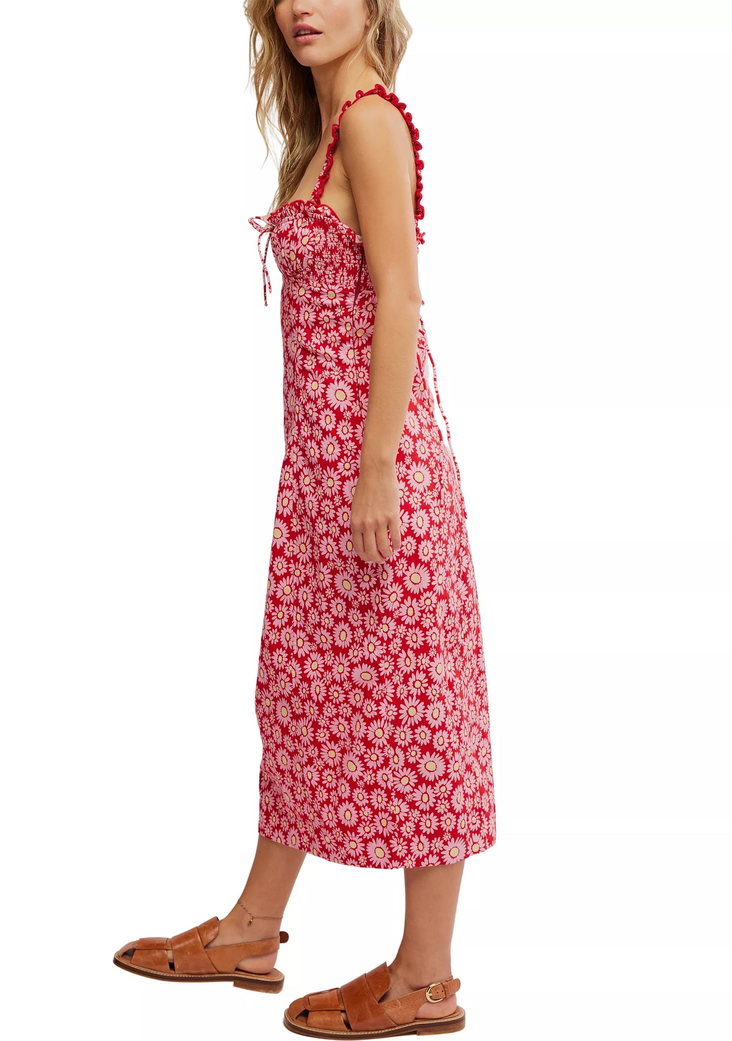 FREE PEOPLE LUCINDA PRINTED MIDI DRESS
