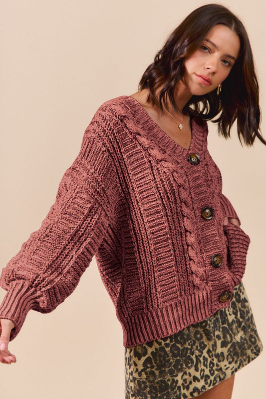 TWO TONE CARDIGAN