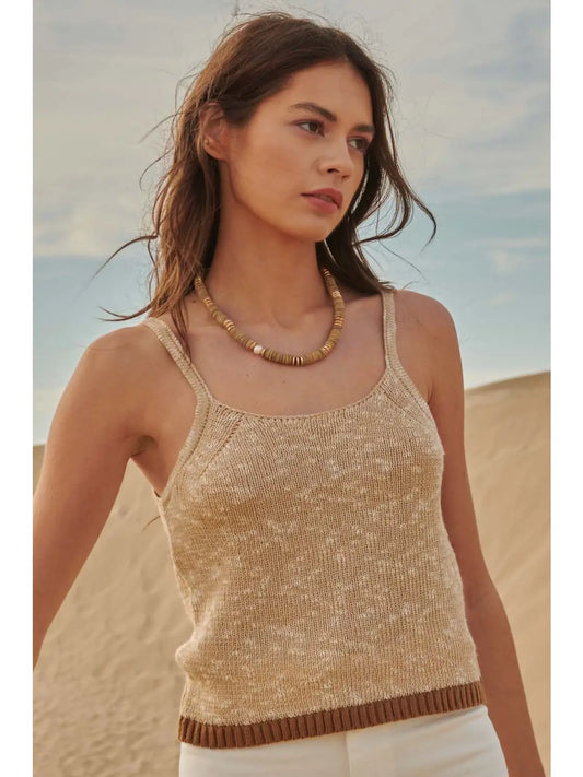 SCOOP NECK TANK SWEATER TOP