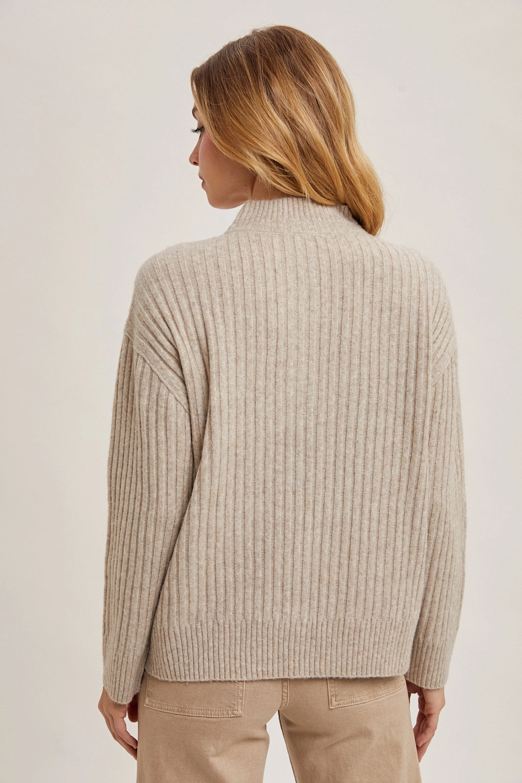 HENLEY KNIT PULLOVER SWEATER