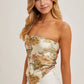 PAISLEY SATIN BANDANA TUBE TOP