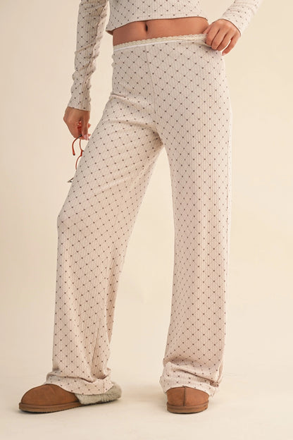 HEART PRINT PJ BOTTOMS