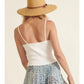RIBBED KNIT CAMI TOP