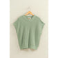 SHORT SLEEVE OVERSIZED SWEATER