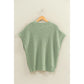 SHORT SLEEVE OVERSIZED SWEATER