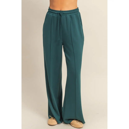 SCUBA HIGH WAIST WIDE LEG PANTS