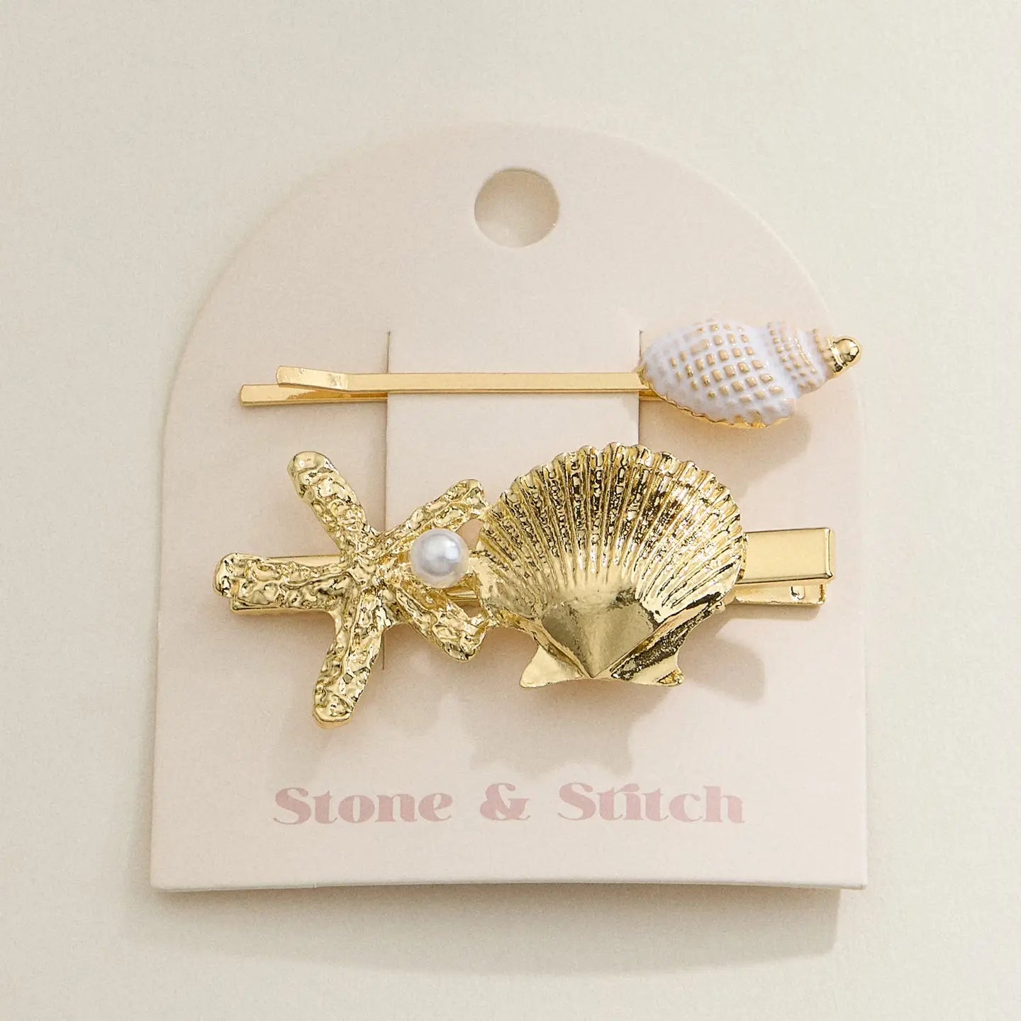SEASHELL/STARFISH CLIP SET