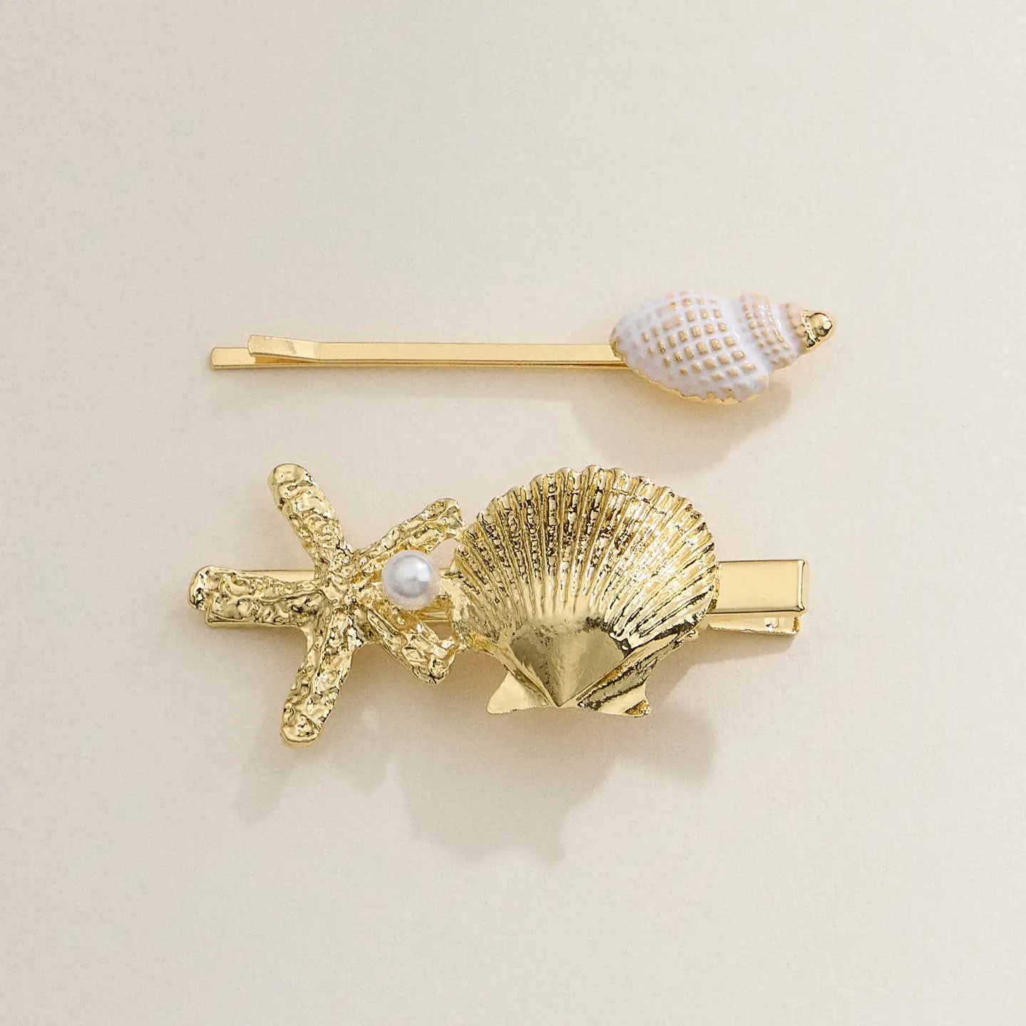 SEASHELL/STARFISH CLIP SET
