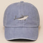 SHARK EMBROIDERED BASEBALL CAP