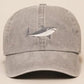 SHARK EMBROIDERED BASEBALL CAP