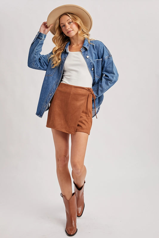 CROSSOVER WRAP SKORT