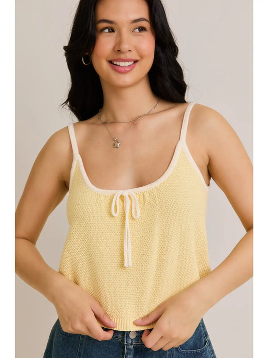 SPAGHETTI SWEATER TANK TOP