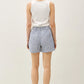 STRIPED COTTON GAUZE SHORT