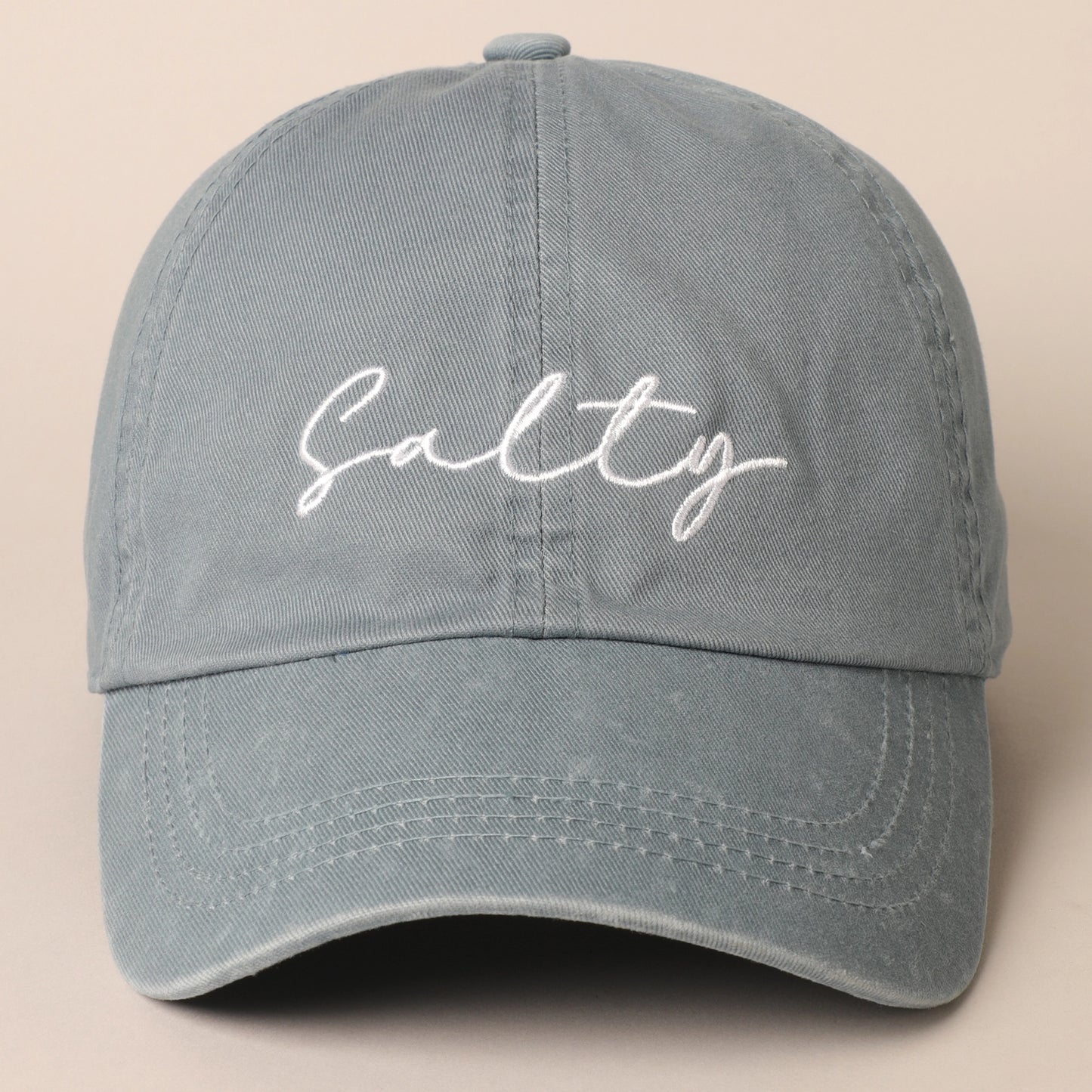 SALTY LETTERING  EMBROIDERY BASEBALL CAP