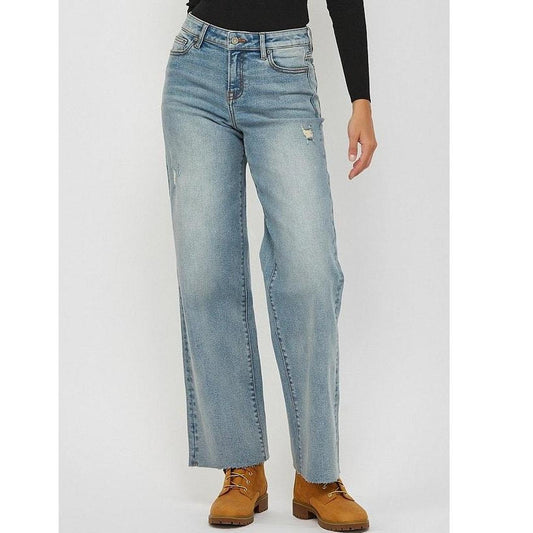 HIDDEN VINTAGE WASH STRETCH CLEAN CUT HEM