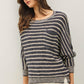 WAFFLE KNIT DOLMAN SWEATER