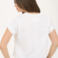 WASHED SHORT SLEEVE KNIT TOP