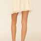 WOVEN RUCHED DRAWSTRING MINI SKIRT