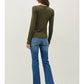 RIBBED CREWNECK LONG SLEEVE BASIC TOP